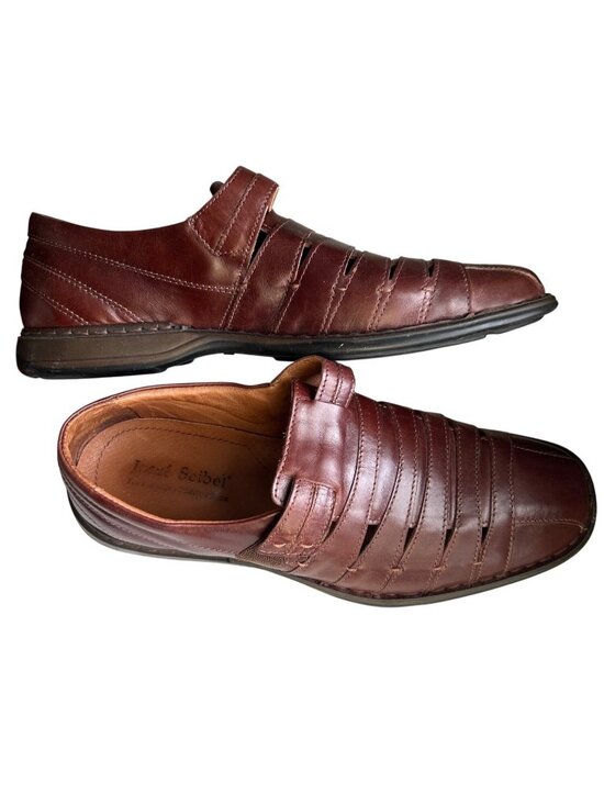 Josef Seibel Mens Brown Leather Slip-On Comfort Shoes Size 45 Made In Bulgaria main image 8